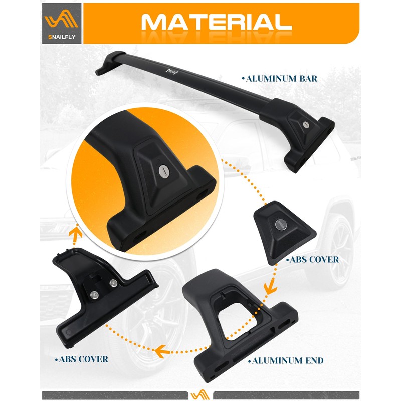Snailfly Aluminum Roof Rack Cross Bars with Lock Fit for