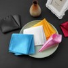 URAQT Pocket Square Plain Men's Pocket Square Holder Pre-Folded Fabric