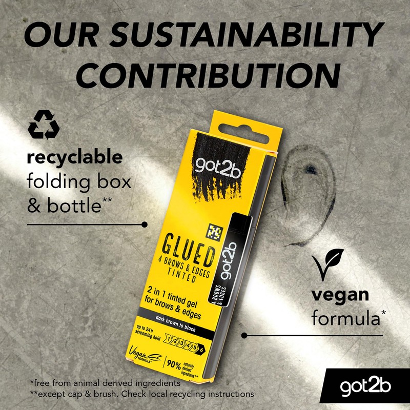 got2b Glued 4 Brows & Edges Tinted Gel Black 16mL