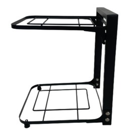 Kitchen Storage Shelf Carbon Steel Multilayer Black Pot and Pan Holder Organizer For Home Two Tier  36x24x7cm/14.2x9.4x2.8in