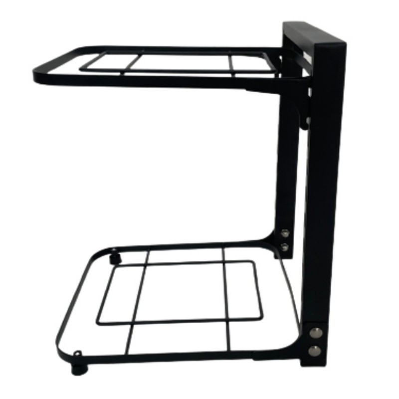 Kitchen Storage Shelf Carbon Steel Multilayer Black Pot and Pan
