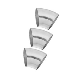 Hihaha 3pcs OD 3 Inch 45 Degree Mandrel Bend Elbow SS304 Stainless Steel Bend Tube Exhaust Elbow Pipe for Car Arc Length 100mm Silver Tone Durable Material