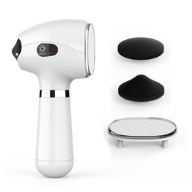Electric Foot Grinder Glass Nano Sheet Care Double Sided Grinding Head Smart Electric Callus Dead Skin Remover White