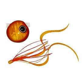 JACKALL F178 Lead Type Bing Ball Slide, 1.6 oz (45 g), Red Gold/Shrimp Curly T+