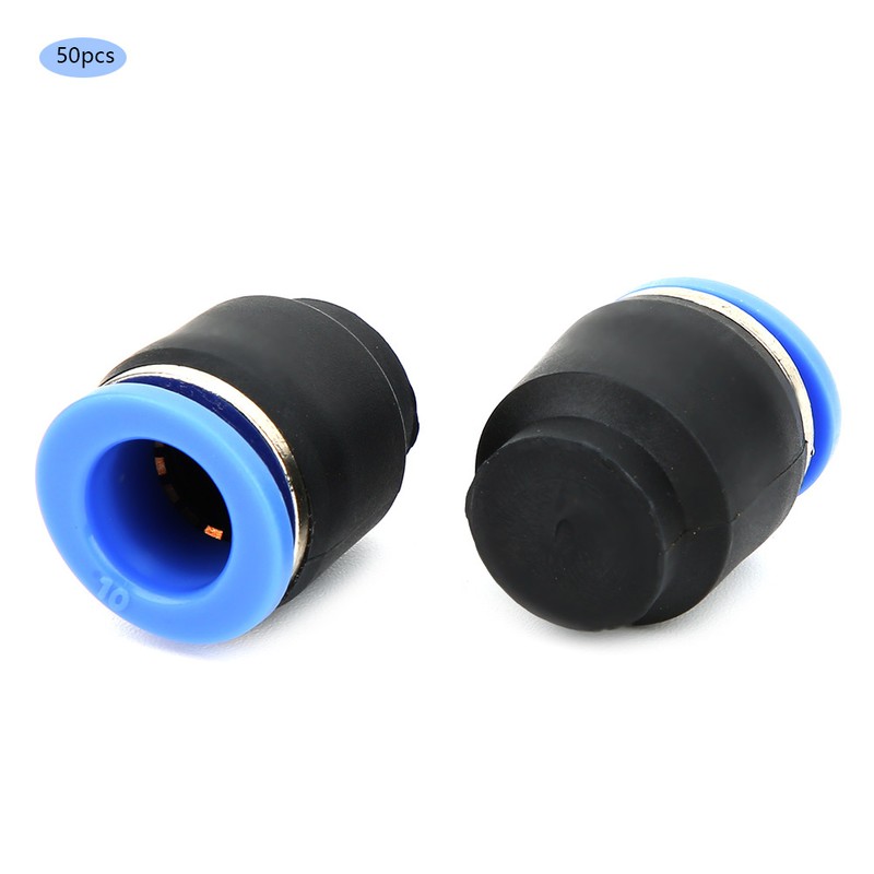 50PCs Air Pipe Plug Pneumatic Cap Plastic Brass Quick Insert