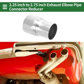 X AUTOHAUX Mandrel Exhaust Pipe Adapter Concentric Reducer Car Exhaust Pipe Tubing Piping Adapter 2.25" OD to 2.75" OD 4" Length 201 Stainless Steel Silver Tone