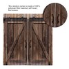 Yosooo Cortina de Ventana Estilo de Puerta de Madera Sala