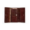 Mancini Casablanca Full Grain Leather RFID Secure Trifold Wallet, Brown