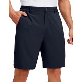 G Gradual Men's Golf Shorts with 5 Pockets 9" Light Weight Stretch Quick Dry Casual Dress Work Shorts for Men(Navy,XL)