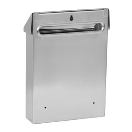 ARREGUI Smart E5727 Stainless Steel Exterior Mailbox Size S (DIN A5) | Small Wall Mailbox | Mailbox with Back Mouth Letter Collection | Anti-Corrosion | Easy to Install | Stainless Steel