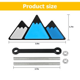 HZEL Car Grille Decor Badge, Tri-Color Emblem Auto Grid Insert Trims Decals, Vehicle Front Mesh Grille Label Decoration Sticker Accessories, Compatible with Sequoia 4-Runner High-Lander (Style A)