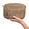 Leather Wrist Bag for Unisex Made of Cowhide Leather 21-