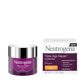 Neutrogena Triple Age Repair Face Moisturizer with SPF 25, 1.7 oz Jar, Anti-Aging Face Cream, SPF Moisturizer & Neck Cream, Anti Wrinkle Lotion for Dark Spots, Glycerin & Shea Butter