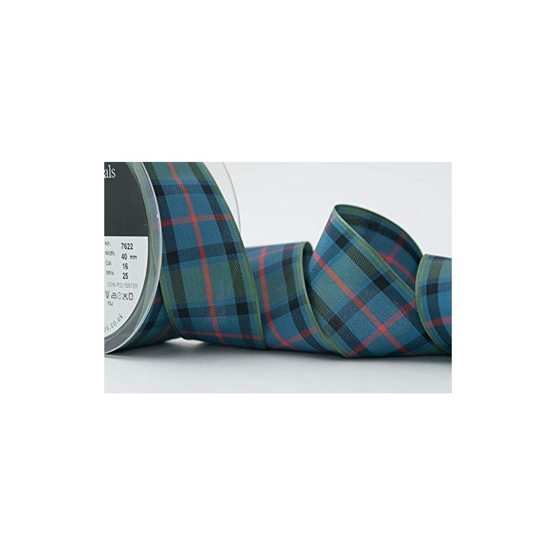 Berisfords Polyester Tartan, Farbmuster Flower of Scotland, 40 mm
