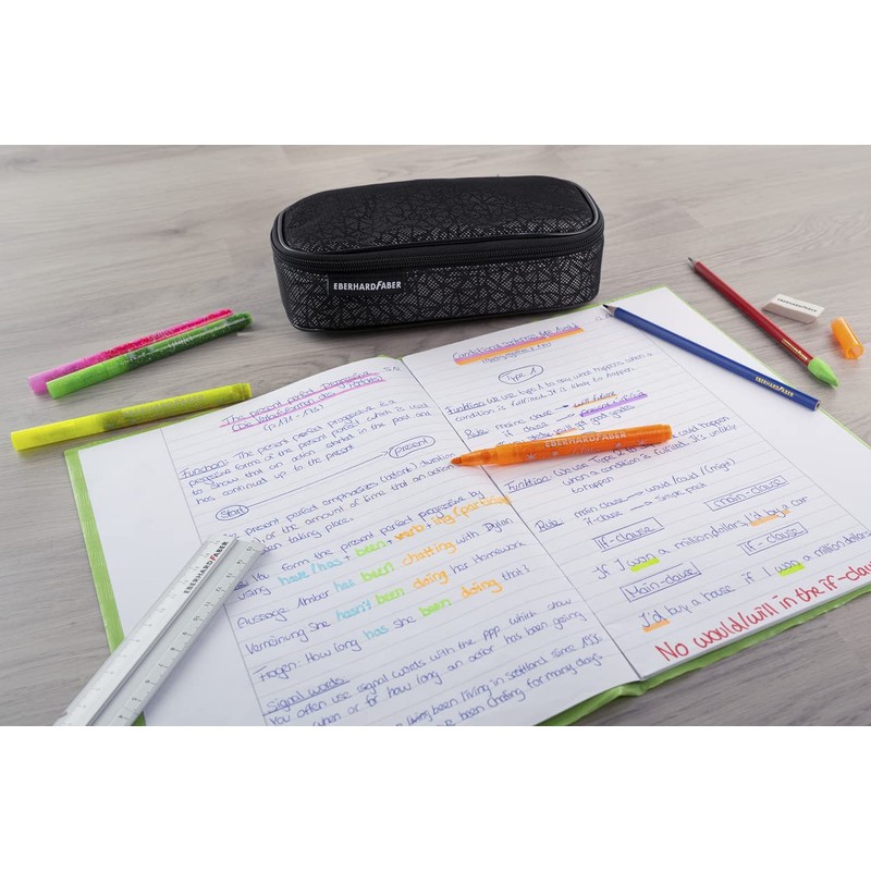 Eberhard Faber 577432 Jumbo X-Style Pencil Case, Black, Pencil Case