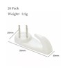20PCS White Powerful Concrete Hard Wall Drywall Picture Hooks Non-Trace