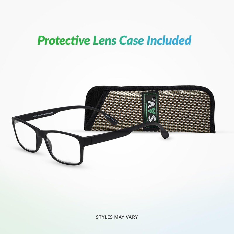 SAV Men’s Flex 2 5029 Reading Glasses - Flexible, Durable,