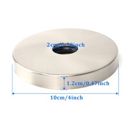 OPERMAXER 4 Inch Shower Arm Flange Oversized Plumbing Cover Plates,Universal Extra Large Replacement Escutcheon Cover Plate for Covering Gaps,Holes,Fits All Standard 1/2" Pipes,Brushed Nickel(2 PACK)
