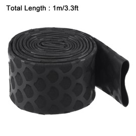 uxcell Heat Shrink Wrap Tubing Sleeve for Fishing Rod Grips Handle, 20mm Dia 32mm Flat 3.3ft 2:1 Ratio Black
