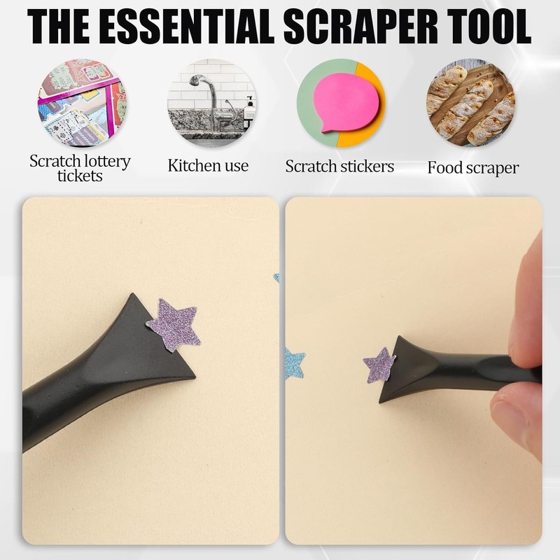 6 Pcs Plastic Scraper - Non-Scratch Crevice Cleaning Tool Multi-Purpose