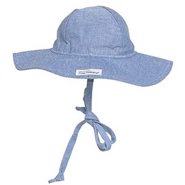 Flap Happy Baby and Children's Floppy Hat UPF 50+, Highest Certified UV Sun Protection, Chambray, X-Small