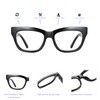 bullabulling 3Pack Bling Square Cateye Reading Glasses For Women Men