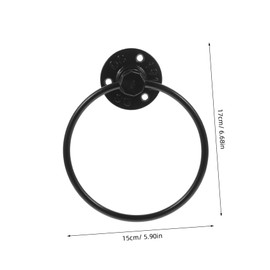 Milisten Hand Towel Ring Industrial Antique Towel Ring Industrial Towel Ring Vintage Wall Mounted Towel Holder for Bathroom Hand Towel Bar Rack Accessory Rustic Design for Farmhouse Decor