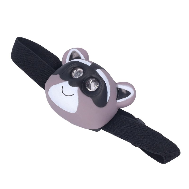 FTVOGUE LED Headlamp Kids Animal Headlight Raccoon Appearance Battery Powered