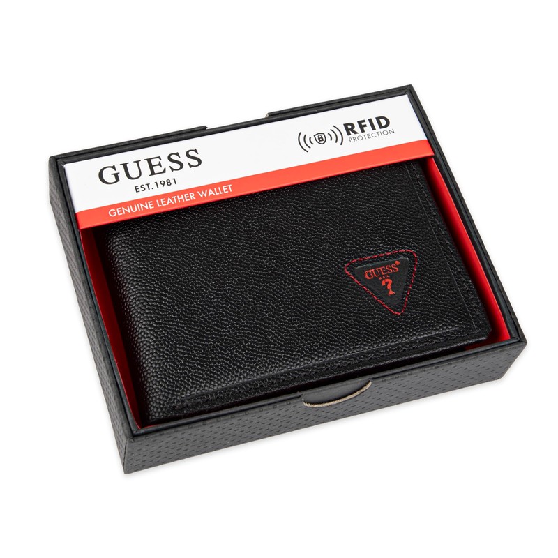 GUESS Men's Classic Bifold Wallet with Card Slots, Bill Compartment