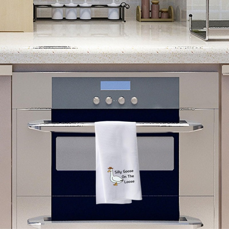 Generic Cowboy Goose Kitchen Towel Silly Goose On The Loose