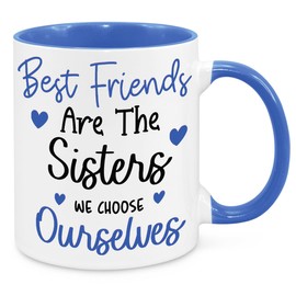 Best Friends are The Sisters We Choose Ourselves - Sentimental Friendship Gift for Women Best Friends Besties BFF Birthday Christmas Thank You Gift Friendaversary (Blue)