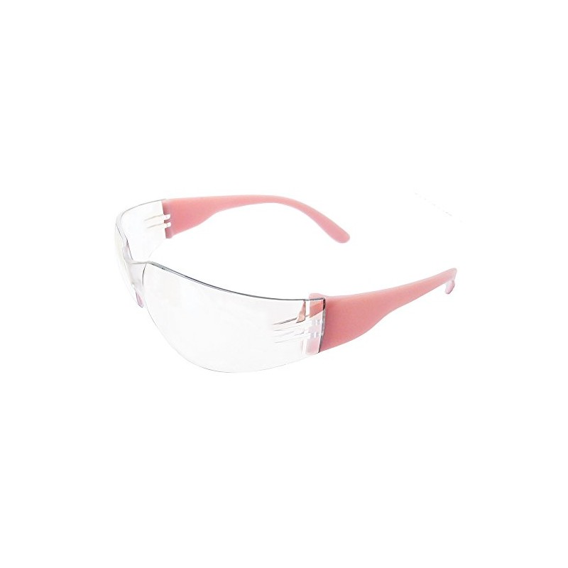 ERB Safety Products 17958 Lucy Safety Glasses, Pink Frame, Clear