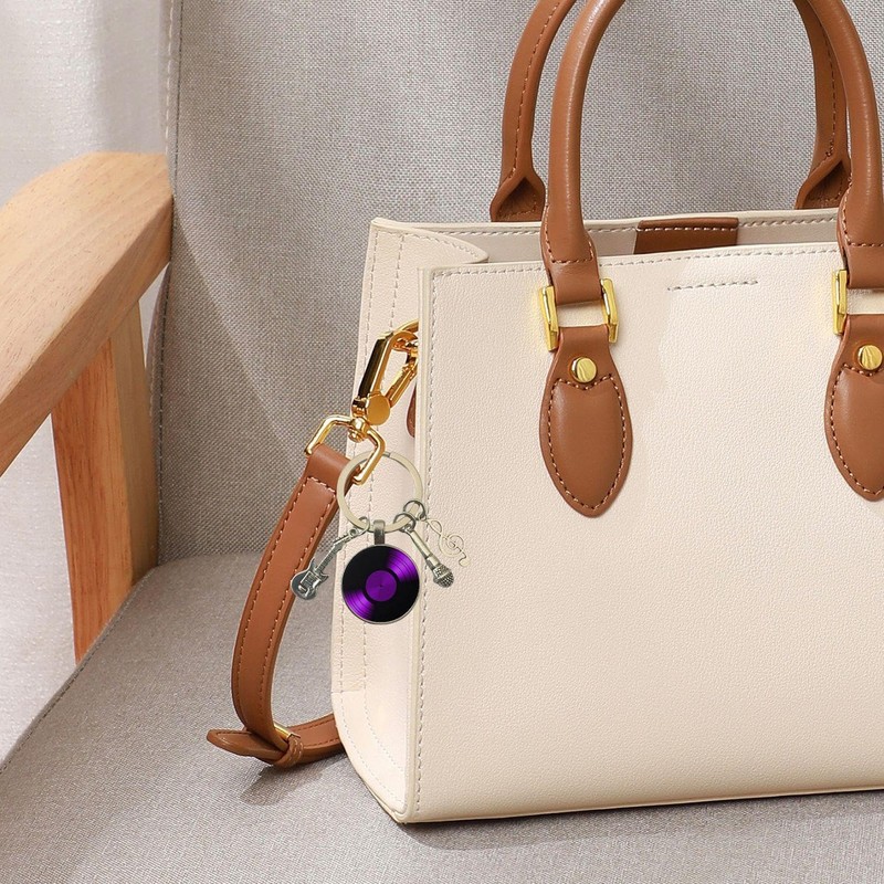 4 Pieces Retro Gramophone Keychains, Music Theme Keychains, Creative Keychains,