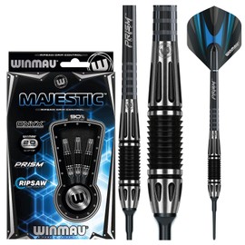 WINMAU Majestic Tungsten Softip Darts Set 20g with Prism Flights and Shafts (Stems)
