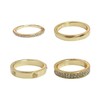 ZGDEIWGF Set of 4 Rings Zircon Rhinestone Rings Fashion Rings