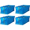 Ikea 901.491.48 Frakta Storage Bag, Blue, 4 Pack (Premium bag)