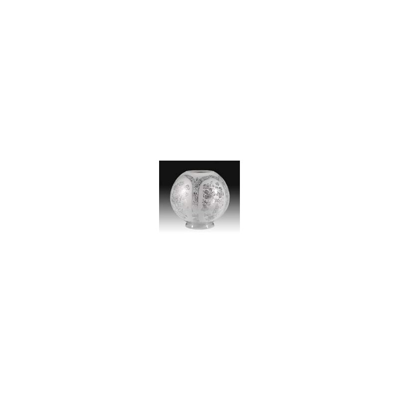 B&P Lamp® Supply 8" Five-Scene Clear & Etched Glass Gas