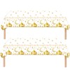 2Pcs Ramadan Table Cloth for Eid Tablecloths Party,130*220cm White Gold