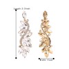 BriLove Women's Fashion Wedding Bridal Crystal Flower Romantic Dangle Clip-On