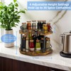 2-Tier Wooden Lazy Susan Turntable Organizer for Cabinet, Table Top,
