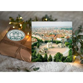 1 x Greeting Card & Vinyl Sticker Set - Milan Italy Italian Landmark Travel Holiday City Map Flag Friend Mum Girls Boys Scrapbook #79911