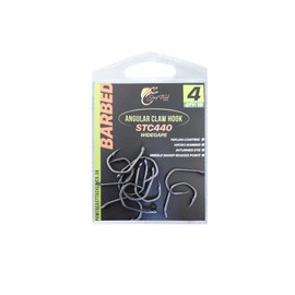 Angular Claw Carp Hooks Wide Gape - STC440, PTFE Coated Barbed/Barbless Claw Hooks size 2 to 8 for Carp fishing (Barbed, 4)