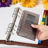 24 Pcs Binder Pocket A6 Size Binder Pockets 6 Holes