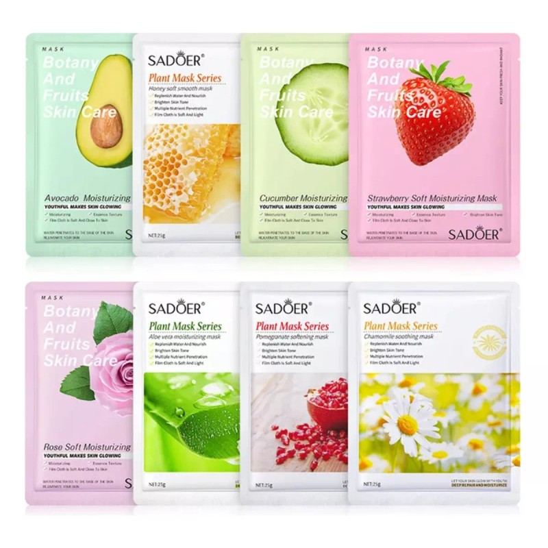 Universo en Linea 10 Mascarillas Colágeno Reparadora Facial Acido Hialuronico
