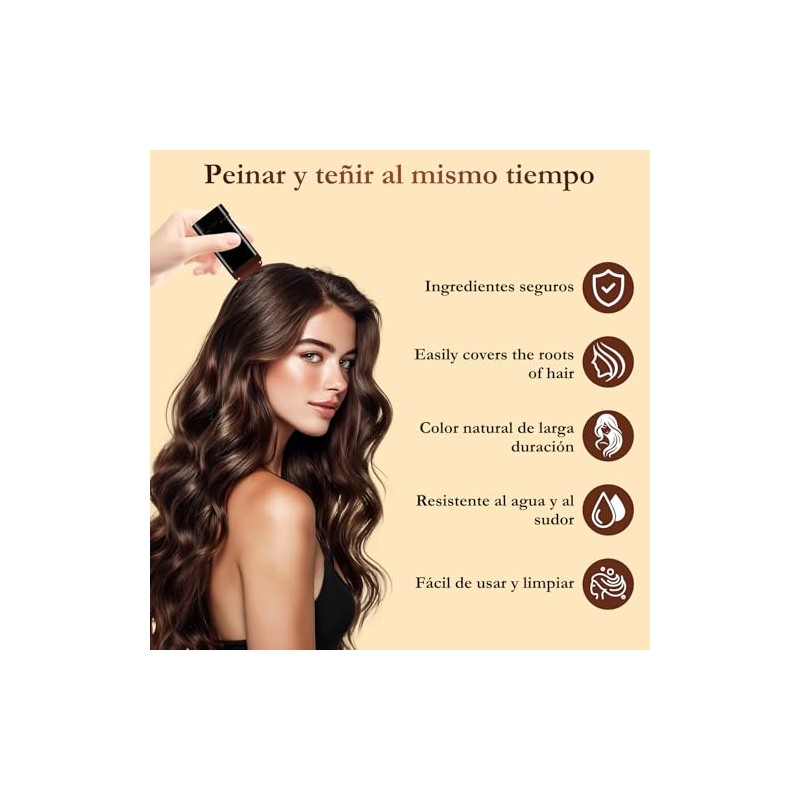 Peine para Tinte de Cabello, Peine con Tinte para Cubrir