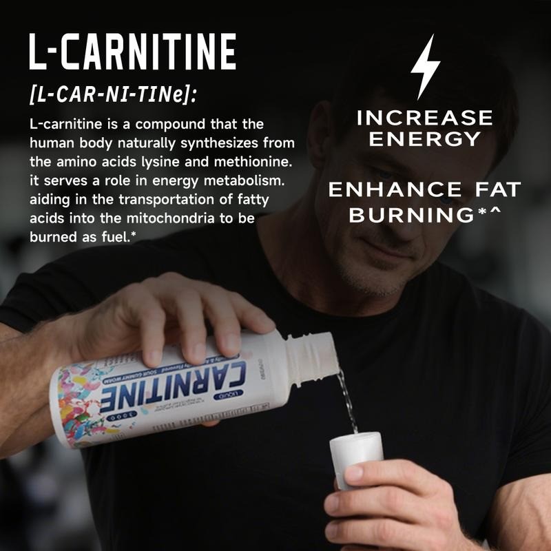 2 PACK L-Carnitine Liquid 3000mg – Support Energy, Athletic Performance