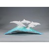 Dolphin Pod Sculpture by John Perry Pellucida on Blue Ocean