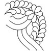 8" Cable Feather Corner Quilting Stencil by QCI - 646