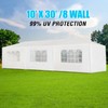 10x30 Party Tent, Outdoor Wedding Tents with 8 Removable Sidewalls,