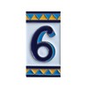 House Numbers Ceramic Tile Letters & Frame Spanish Orange Blue